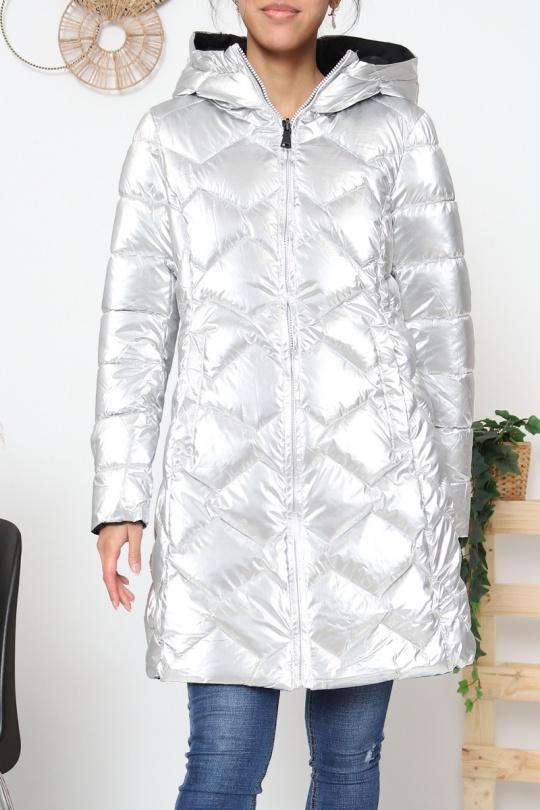 Doudounes Femme Argent CMP55 / DIX-ONZE A122A Efashion Paris