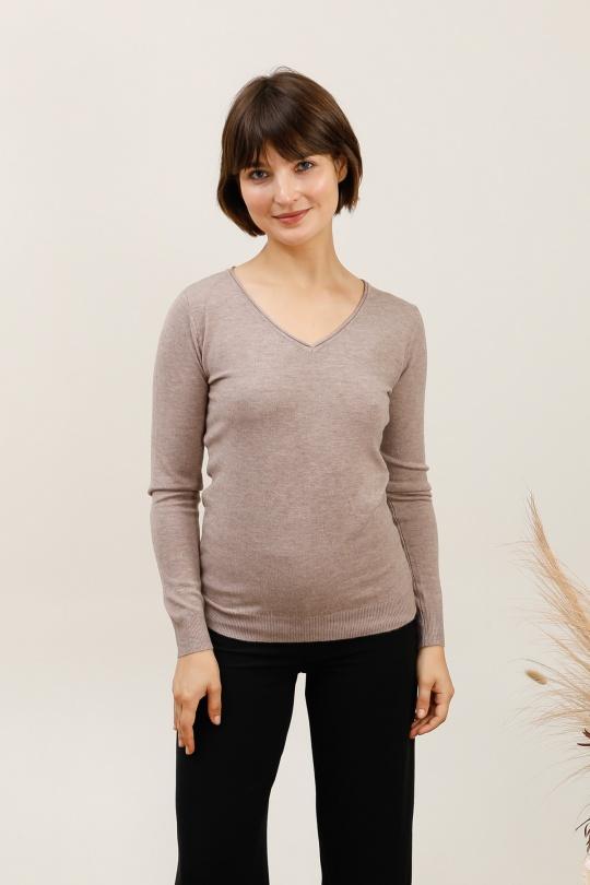 Jerséis Mujer Taupe CMP55 / DIX-ONZE 8835 Efashion Paris