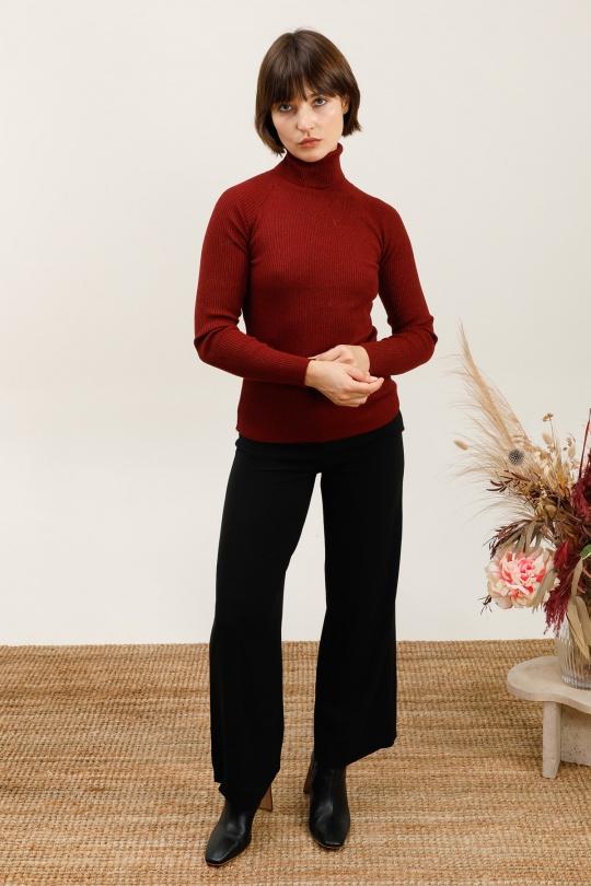 Pulls Femme Bordeaux CMP55 / DIX-ONZE 8912 Efashion Paris