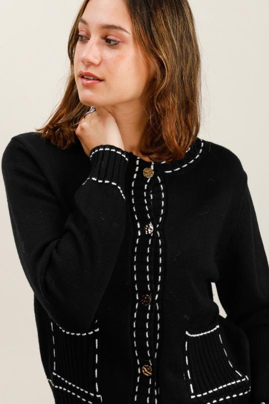Gilets Femme Couleurs mélangées CMP55 / DIX-ONZE 8572 Efashion Paris