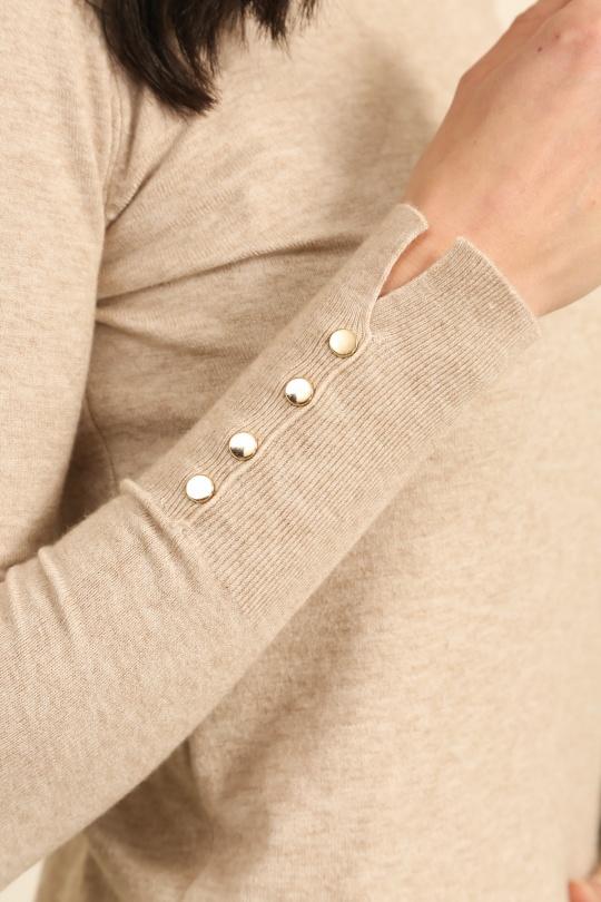 Maglioni Donna Taupe CMP55 / DIX-ONZE TC078TAUPE Efashion Paris