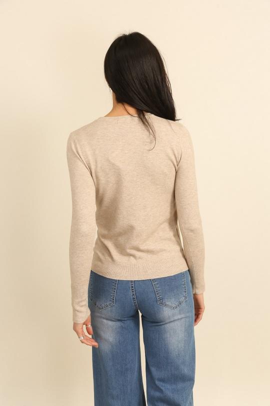 Maglioni Donna Taupe CMP55 / DIX-ONZE TC078TAUPE Efashion Paris