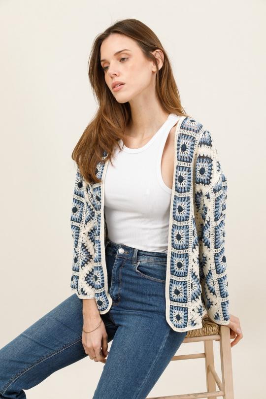 Cardigan Donna Blue CMP55 / DIX-ONZE MP134 Efashion Paris
