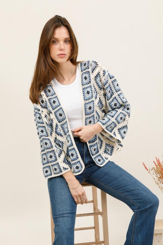 Cardigan Donna Blue CMP55 / DIX-ONZE MP134 Efashion Paris