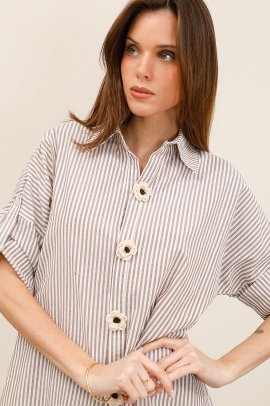 Camicie Donna Taupe CMP55 / DIX-ONZE GY3604 Efashion Paris