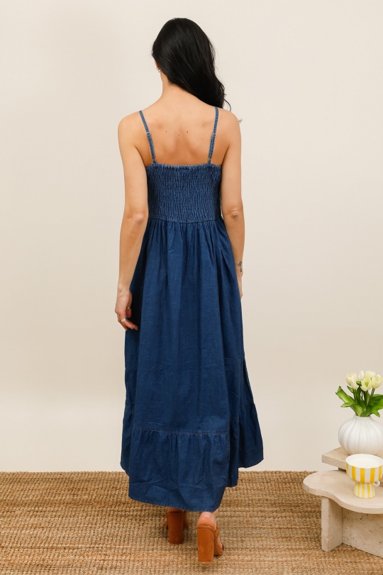 Robes longues Femme Marine CMP55 / DIX-ONZE R2702 Efashion Paris