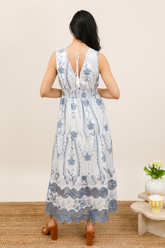 Robes longues Femme Bleu CMP55 / DIX-ONZE 8077 Efashion Paris