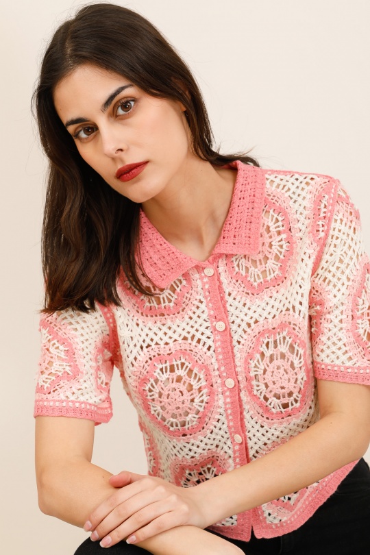 Camicette Donna Pink CMP55 / DIX-ONZE SU012 Efashion Paris