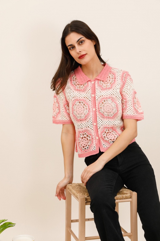 Camicette Donna Pink CMP55 / DIX-ONZE SU012 Efashion Paris