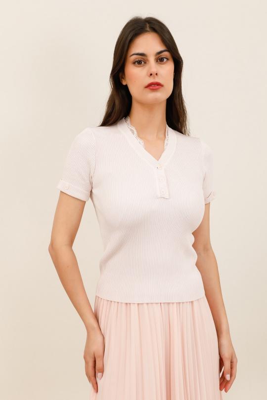 Tops Women Pink nude CMP55 / DIX-ONZE 1027BLANC Efashion Paris