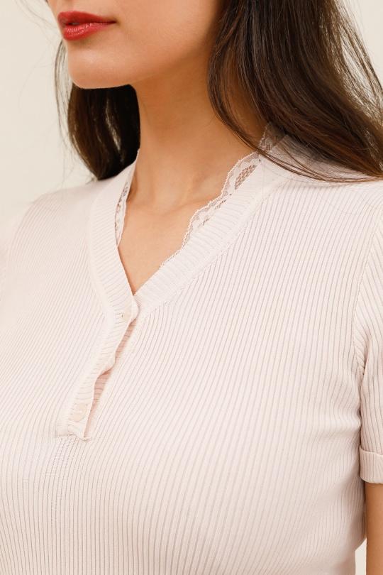 Tops Women Pink nude CMP55 / DIX-ONZE 1027BLANC Efashion Paris