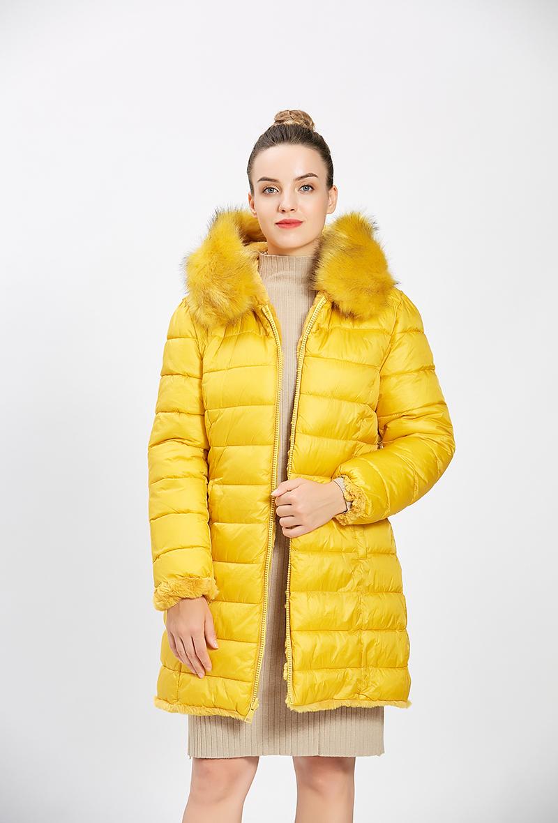 Doudounes Femme Moutarde CMP55 / DIX-ONZE GS059MOUTARDE #c Efashion Paris