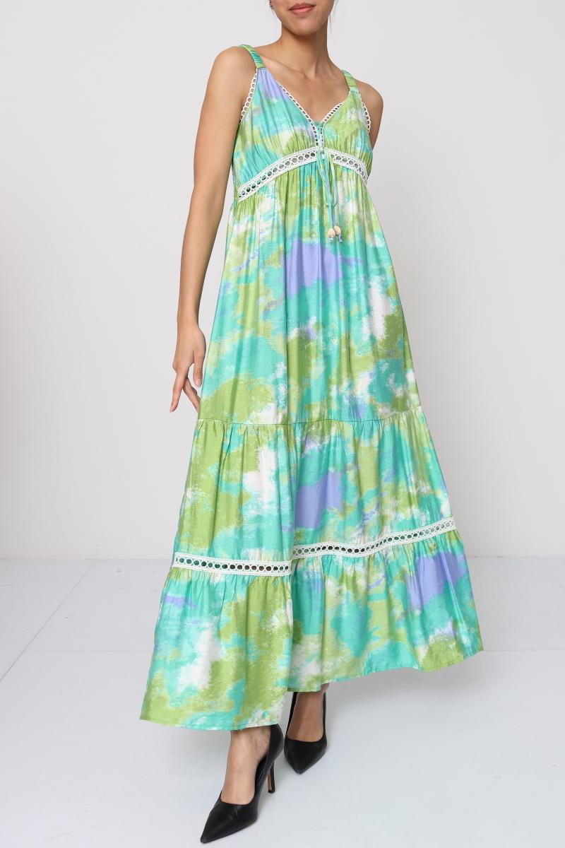 Vestidos largos Mujer Green CMP55 / DIX-ONZE NY008V #c Efashion Paris