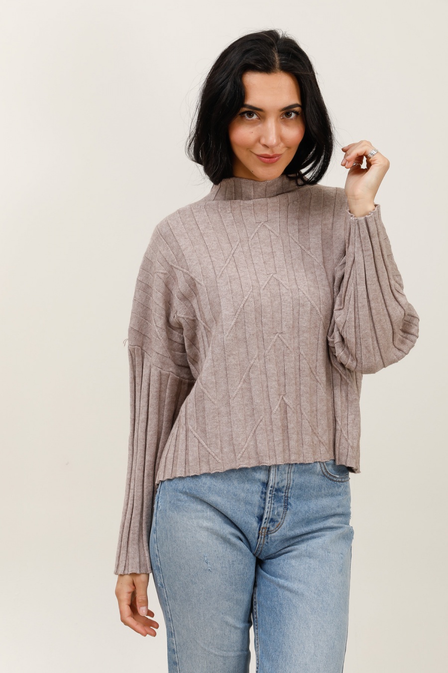 Pulls Femme Couleurs mélangées CMP55 / DIX-ONZE KL1880 #c Efashion Paris