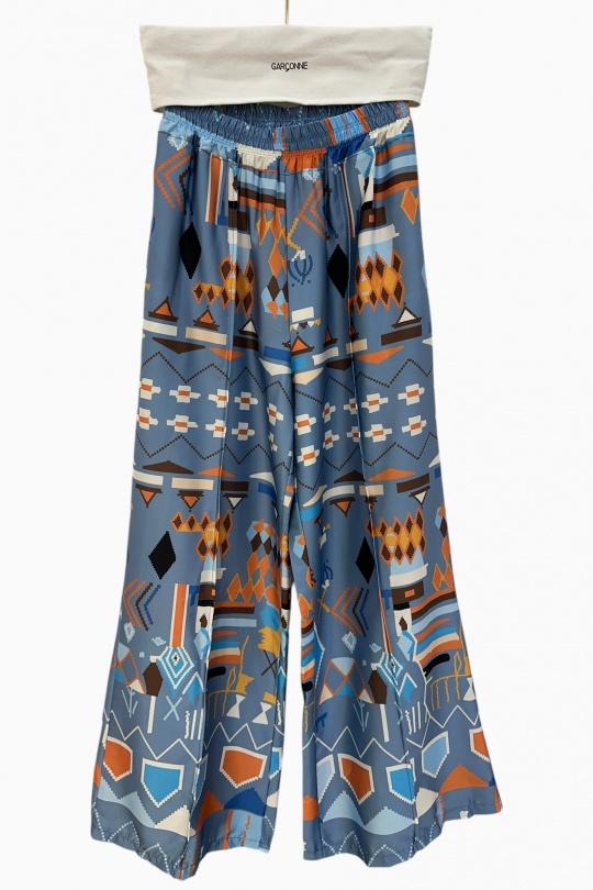 Pantaloni Donna Blue GARÇONNE C3107-2 Efashion Paris