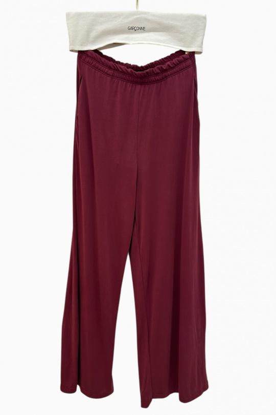 Pantalones Mujer Burgundy GARÇONNE C3623-U Efashion Paris