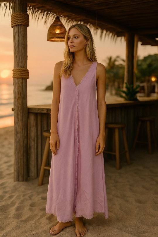 Robes longues Femme Lilas GARÇONNE C8013L Efashion Paris