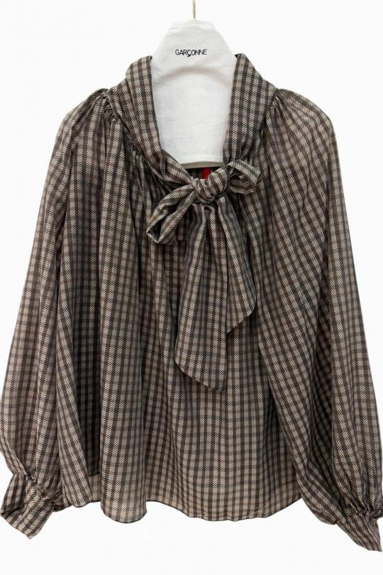 Blouses Women Chocolate GARÇONNE CL3665 Efashion Paris