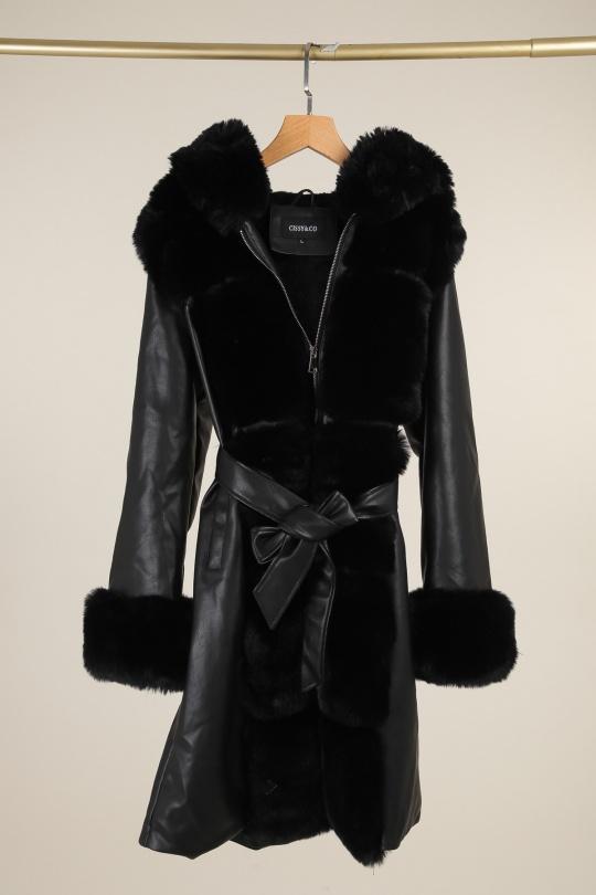 Coats Women Black Cissy & Co 8815 Efashion Paris