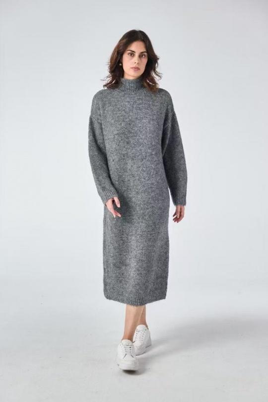 Robes longues Femme Gris Elenza By L& L 6064 Efashion Paris