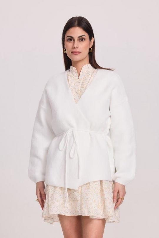 Gilets Femme Blanc Elenza By L& L 6016 Efashion Paris