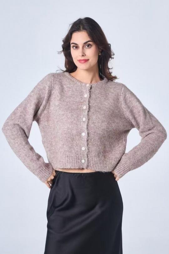 Gilets Femme Taupe Elenza By L& L 6077 Efashion Paris