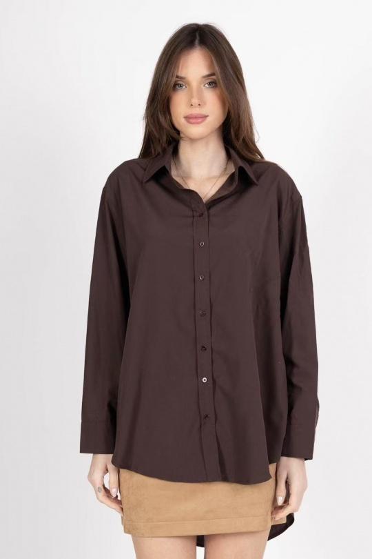 Chemises Femme Marron Elenza By L& L 0682 Efashion Paris