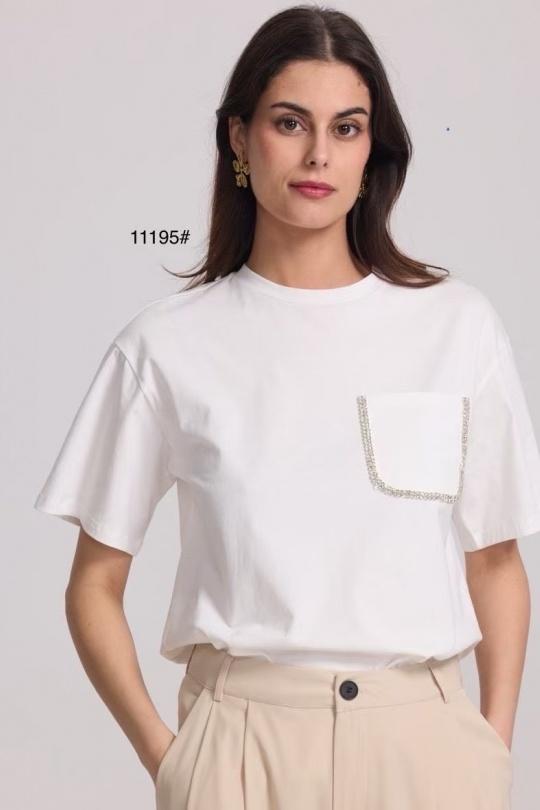 T-shirts Femme Blanc Elenza By L& L 11195 Efashion Paris