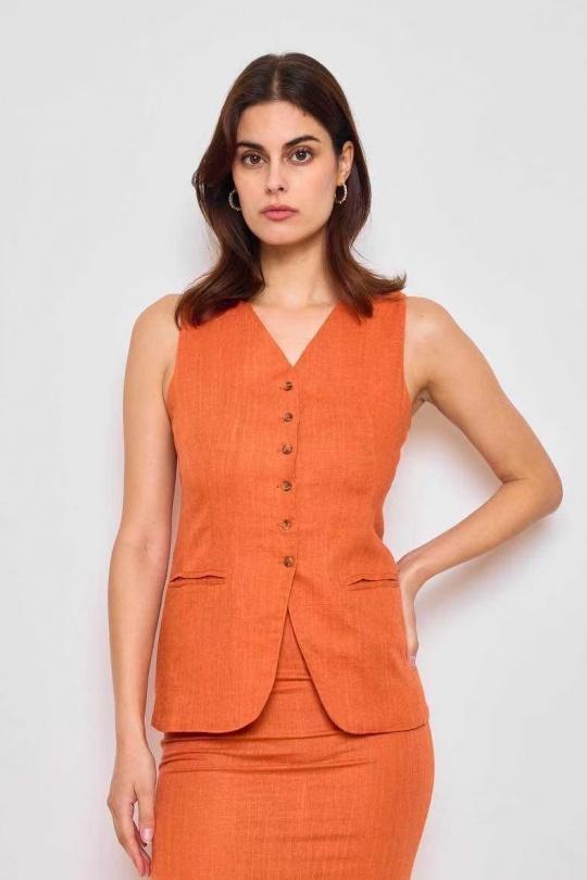 Cardigans Women Terra-cota Elenza By L& L 11089 Efashion Paris