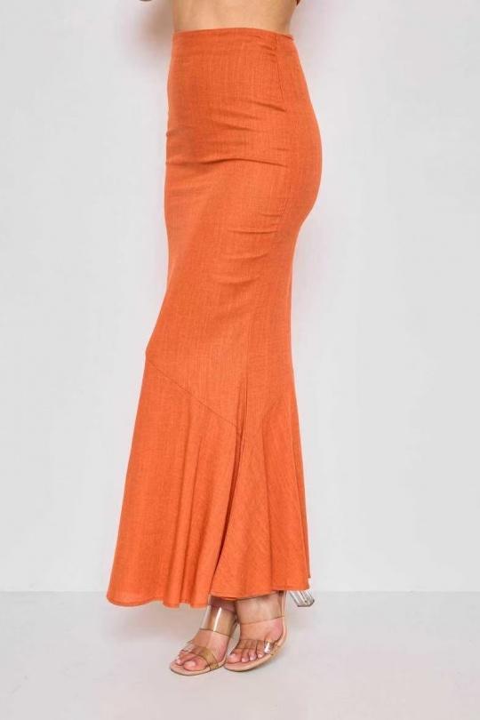 Faldas Mujer Terra-cota Elenza By L& L 11090 Efashion Paris