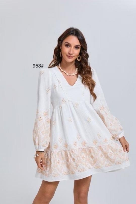 Robes courtes Femme Blanc Elenza By L& L 953 Efashion Paris
