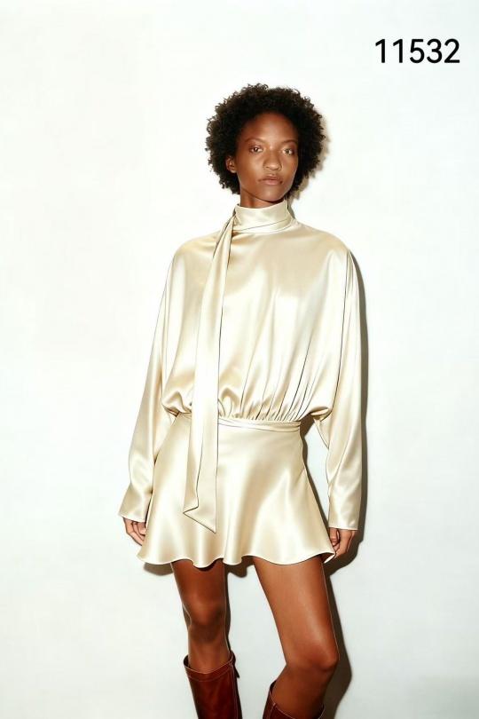 Robes courtes Femme Beige Elenza By L& L 11532 Efashion Paris