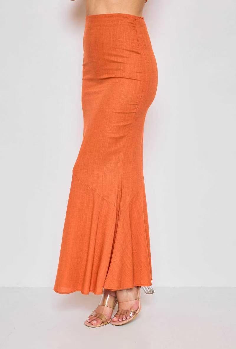 Faldas Mujer Terra-cota Elenza By L& L 11090 #c Efashion Paris