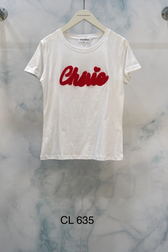 T-shirts Femme Blanc Vintage Dressing CL635 Efashion Paris
