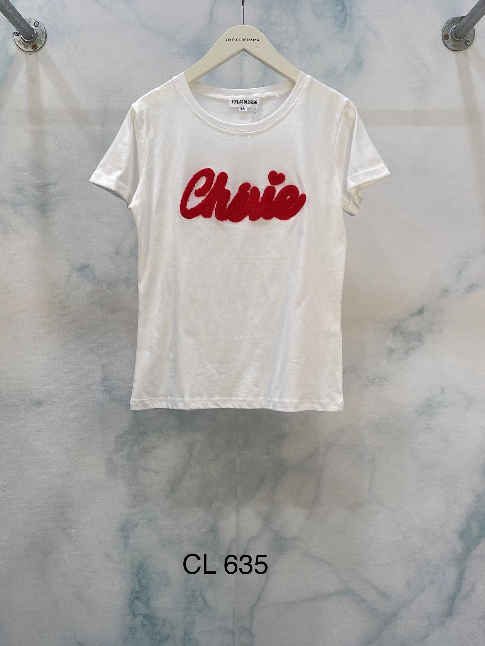 T-shirts Femme Blanc Vintage Dressing CL635 #c Efashion Paris