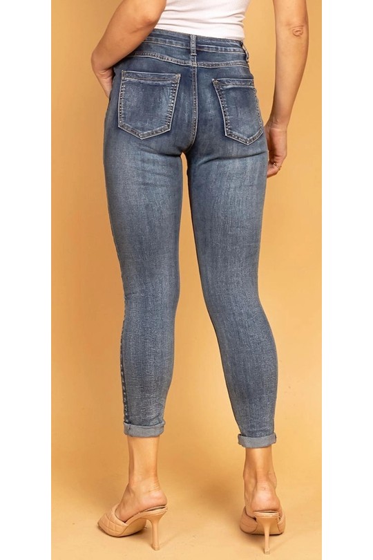 Jeans Women DENIM BLUE MOZZAAR FOREVER F051 Efashion Paris