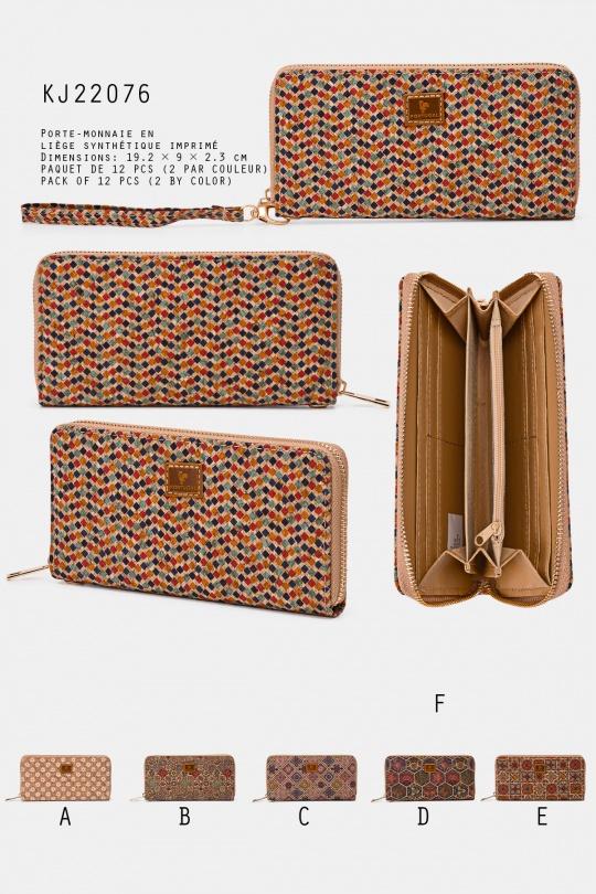 Portafogli Borse Colori mescolati A&E KJ22076-P12 Efashion Paris