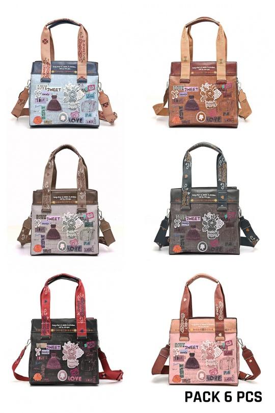 Sacs à main Maroquinerie Couleurs mélangées A&E SC-045-VV-P6 Efashion Paris