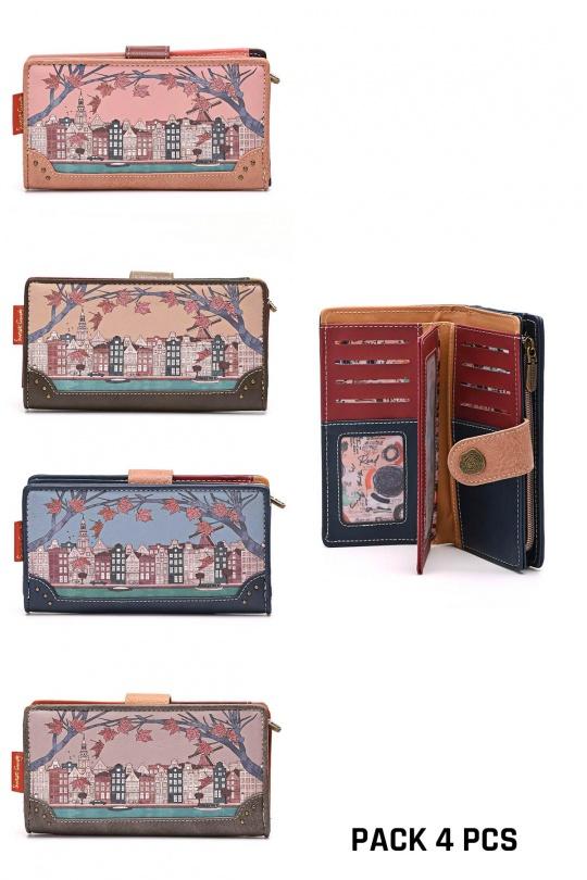 Petite maroquinerie Maroquinerie Couleurs mélangées A&E SC-007-VV-P4 Efashion Paris