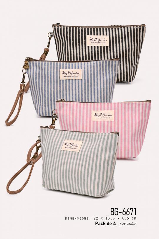 Pochettes Maroquinerie Couleurs mélangées A&E BG-6671-P4 Efashion Paris