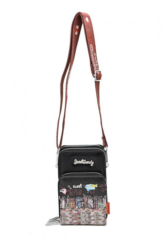 Sacs à bandoulière Maroquinerie Noir A&E SC-084-VV Efashion Paris