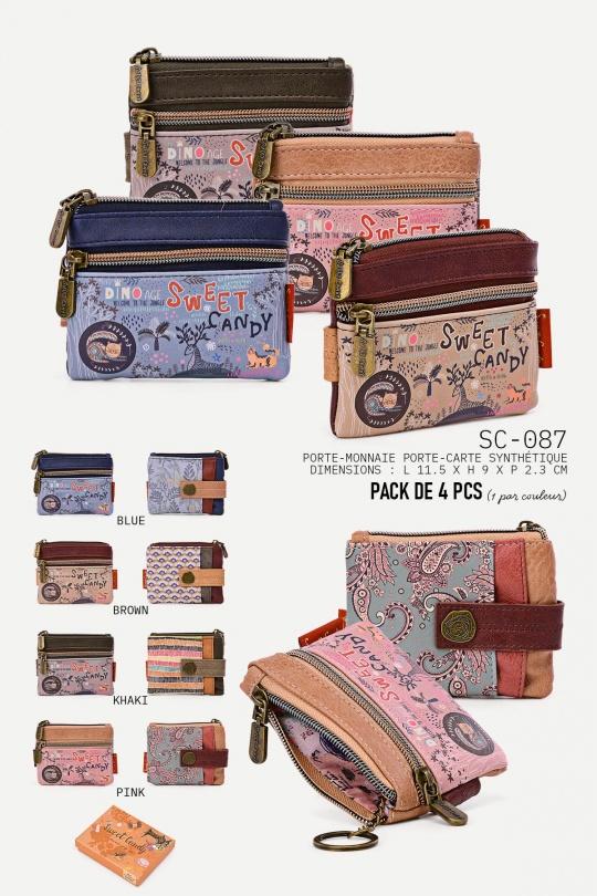 Petite maroquinerie Maroquinerie Couleurs mélangées A&E SC-087-P4 Efashion Paris