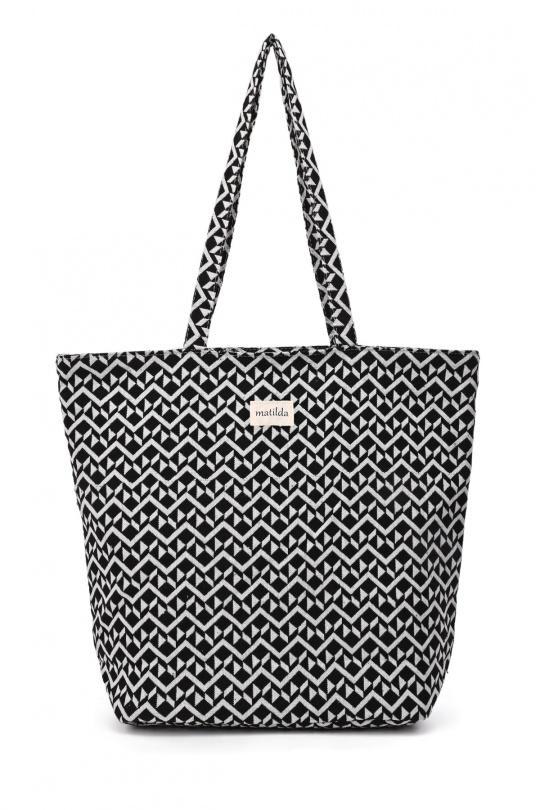 Cabas Maroquinerie Noir A&E M105-49 Efashion Paris