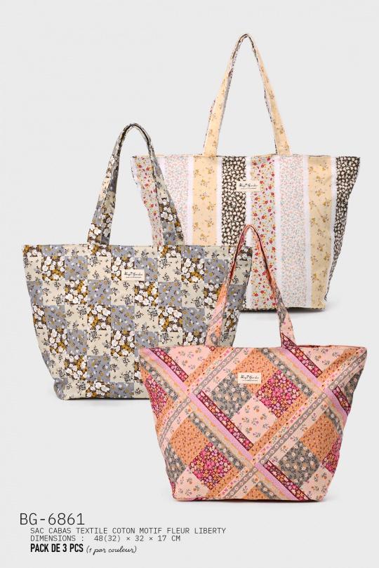 Tote bags Bags Mixed colors A&E BG-6861-P3 Efashion Paris