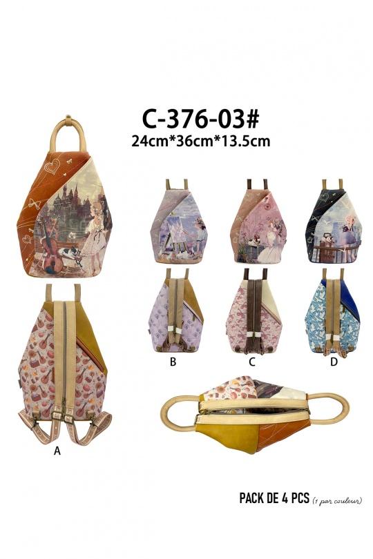 Sac à dos Maroquinerie Couleurs mélangées A&E C-376-03-25B-P4 Efashion Paris