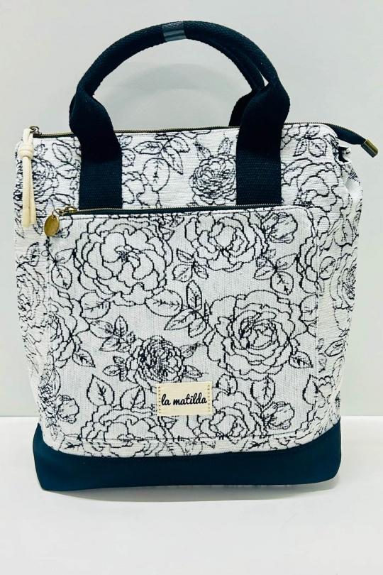 Backpacks Bags Black A&E M127-2-BLACK-ROSE Efashion Paris