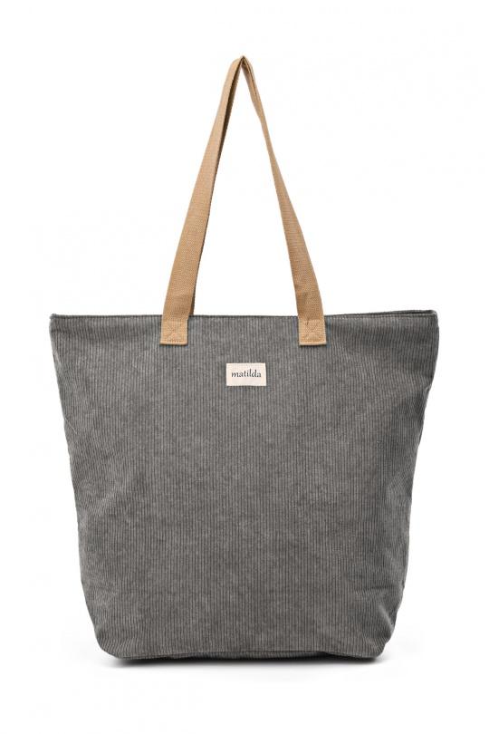 Cabas Maroquinerie Gris A&E M105-45 Efashion Paris