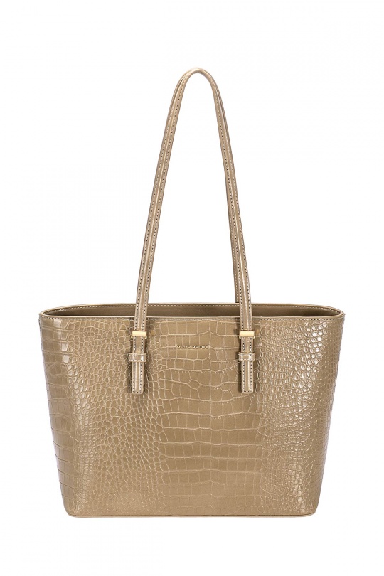 Cabas Maroquinerie Gris claire A&E CM8376 Efashion Paris