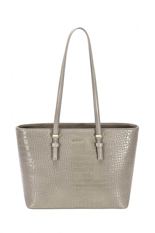 Cabas Maroquinerie Gris claire A&E CM8376 Efashion Paris