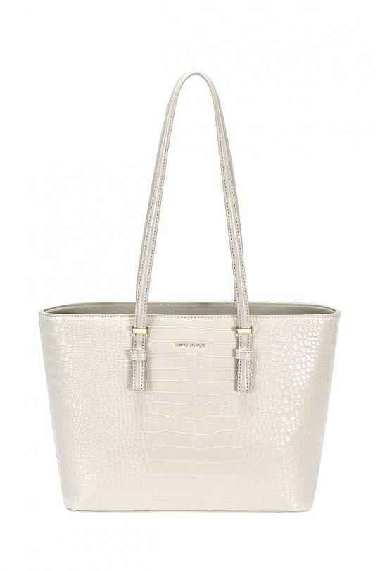 Cabas Maroquinerie Gris claire A&E CM8376 Efashion Paris